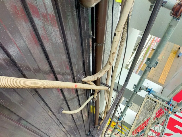 一部交換を実施した雨樋